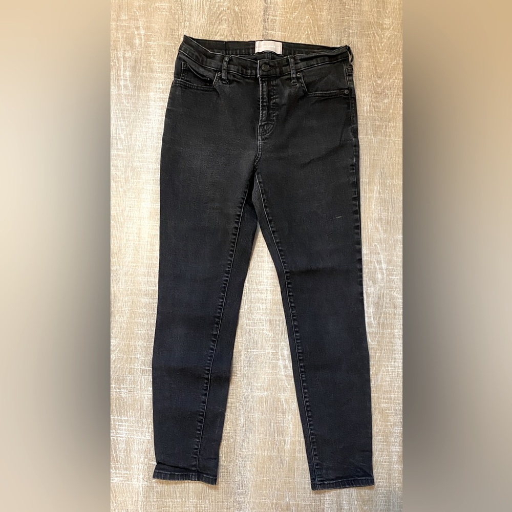 EVERLANE | Authentic Stretch Mid Rise Ankle Skinny Jeans Washed Black Women’s 31 - Picture 2 of 11